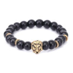 Black Gold Lion Bracelet