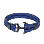 Blue & Black Anchor Bracelet