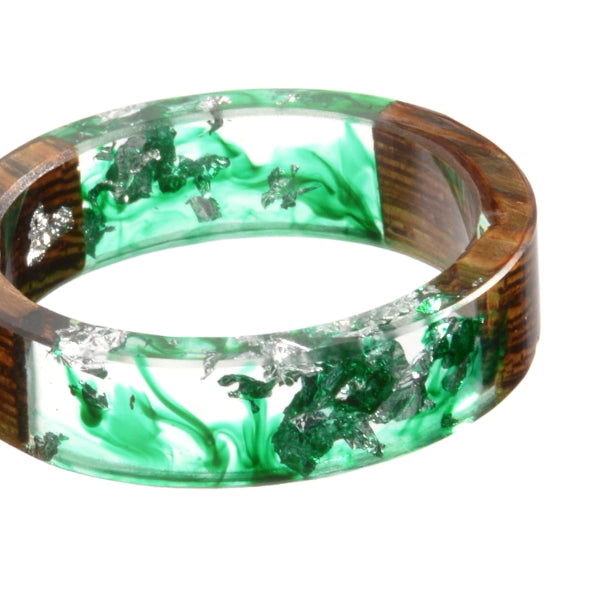 Wood Epoxy Ring Green