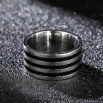Wide Striped Ring