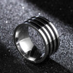 Wide Striped Ring