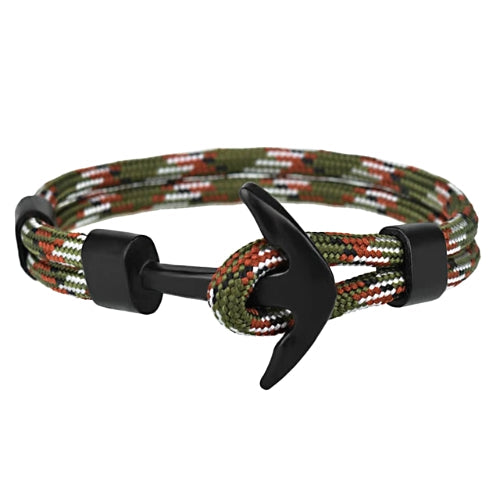 Camouflage Black Anchor Bracelet